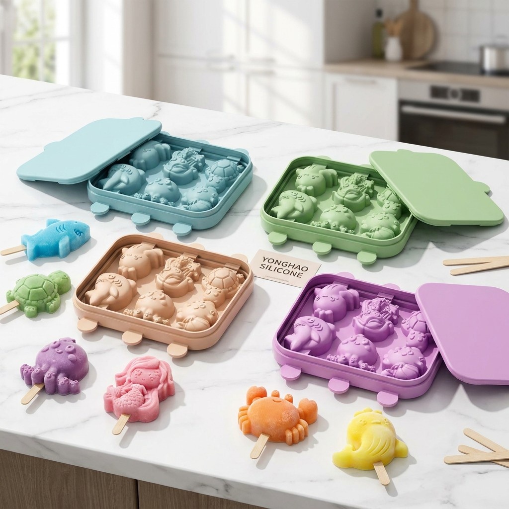 Baby Products Cream - Forma silikonowa 6-gniazdowa Syrenki i Morskie